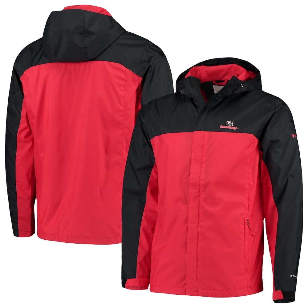 Georgia Bulldogs Columbia Glennaker Storm Full-Zip Jacket - Black/Red Size X-L